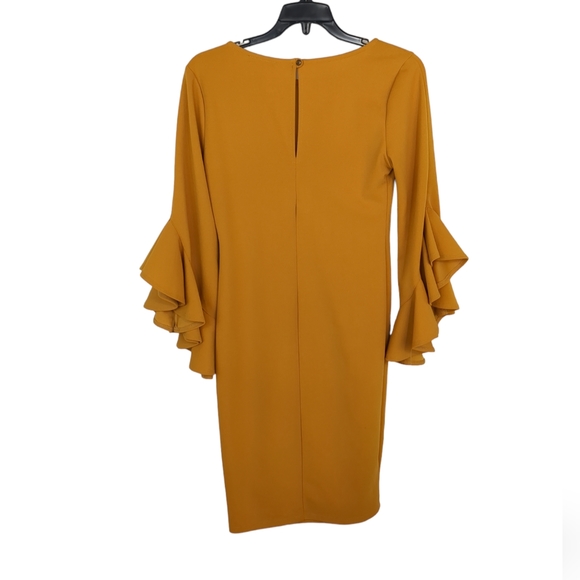 BLVD Burnt Yellow Midi Dress - Picture 3 of 5